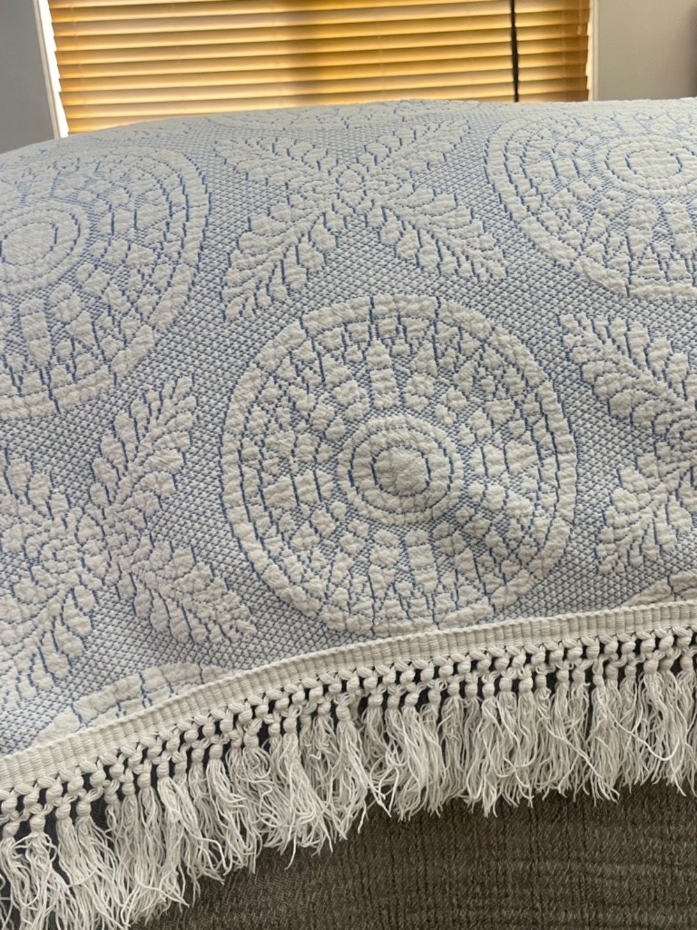 Vintage Twin Coverlet Quilt Blanket Bedspread